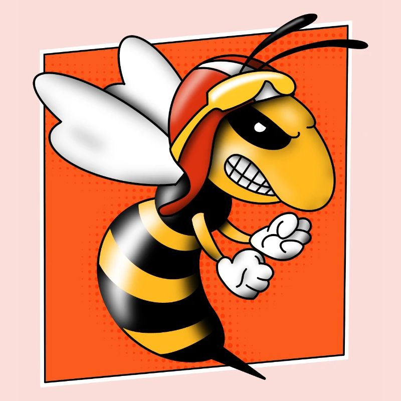 Hornet halftone bee wasp Pop Art Comic Style