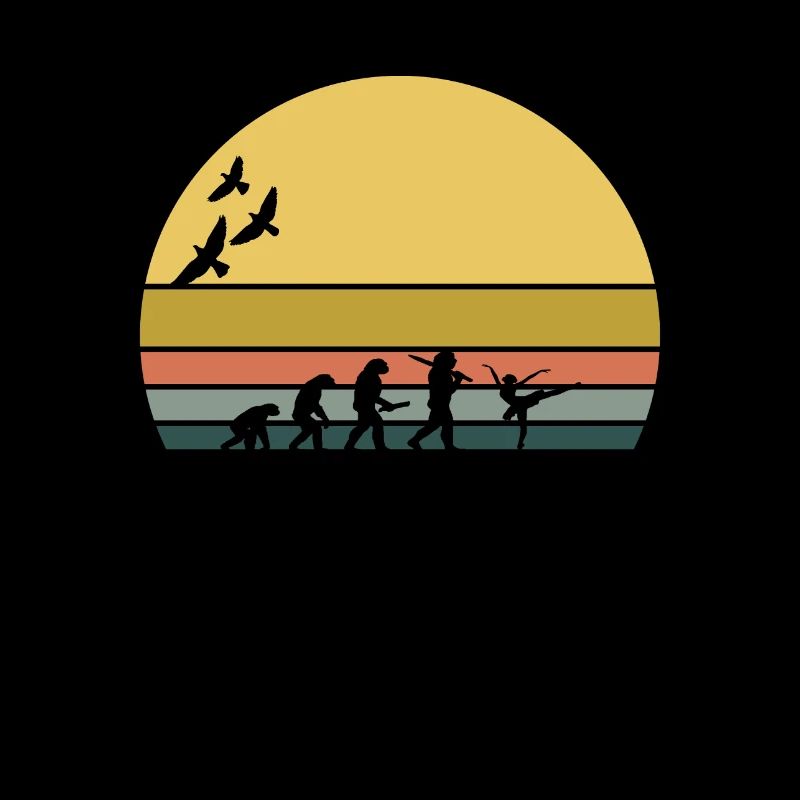 retro vintage sunset evolution FIGURE SKATING
