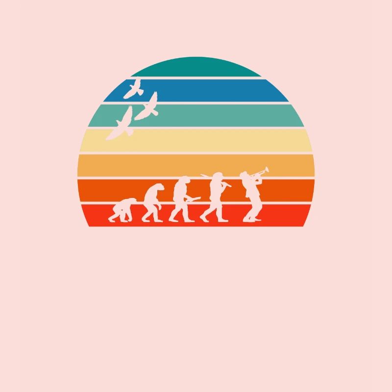 retro vintage sunset evolution SAXOPHONE