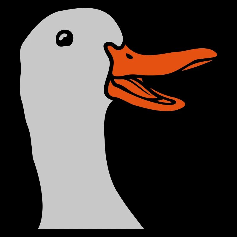 Funny Comic Goose Head
