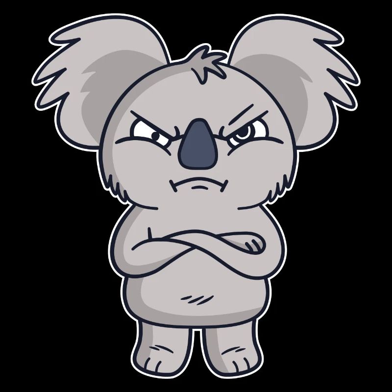 Koala angry evil morning grouch koala bear