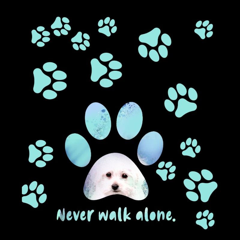 Never walk alone,hund, Pfoten,malteser