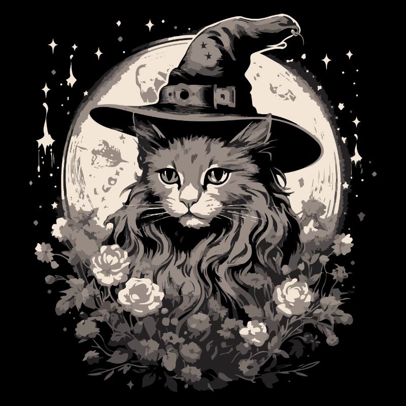Chat Sorcier Cottagecore