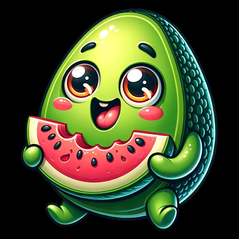 Avocado & Wassermelone Süßes Comic