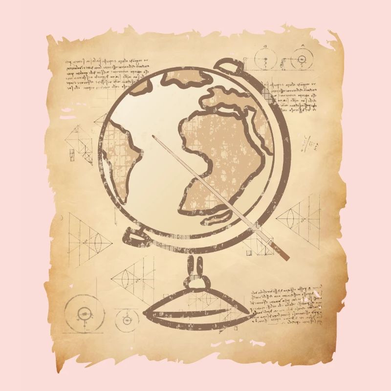 Geography - Vintage Globe & Pointer