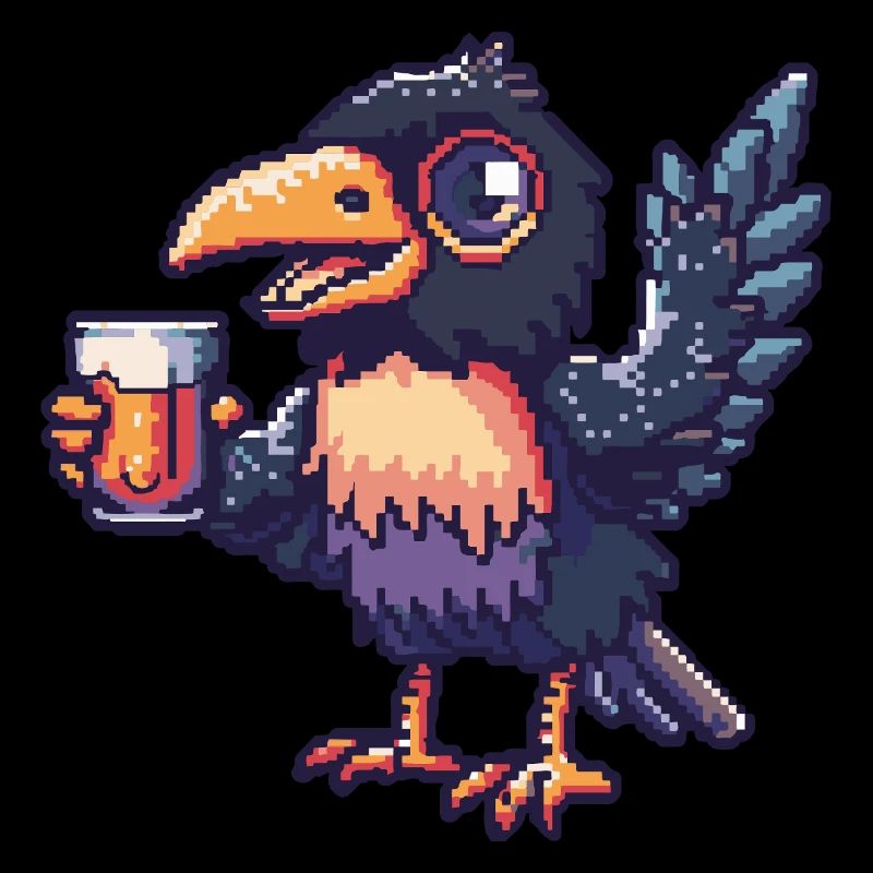 Bière Raven Crow Pixel