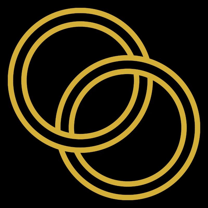 goldene verschlungene Eheringe
