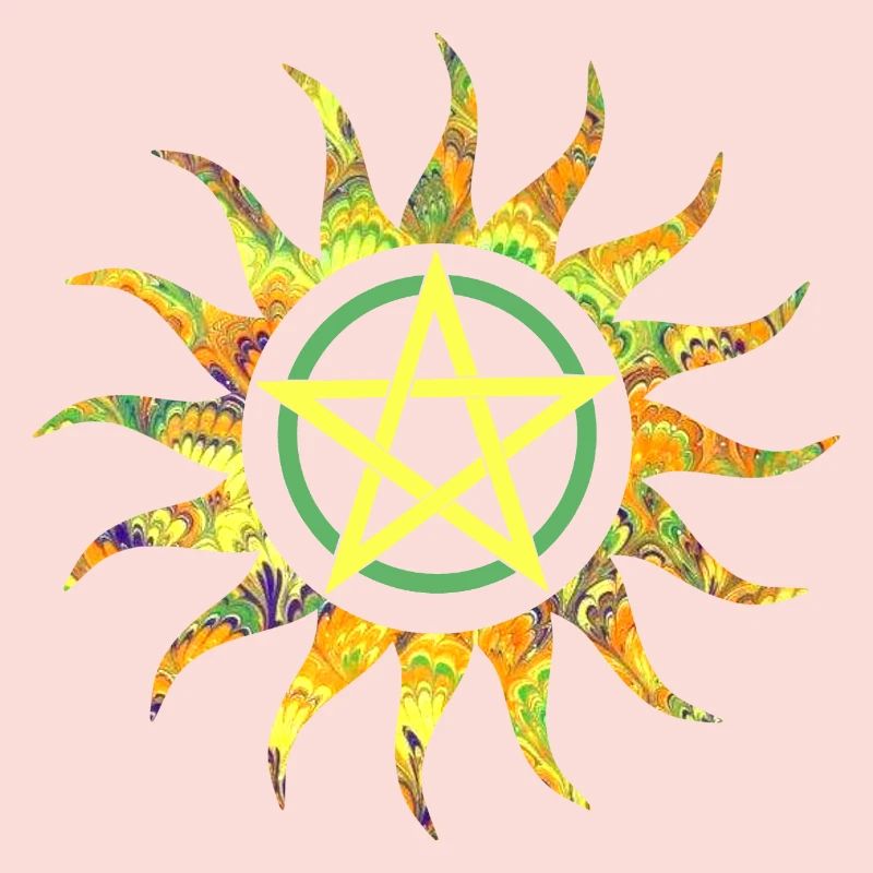 pentagram in sun e 258