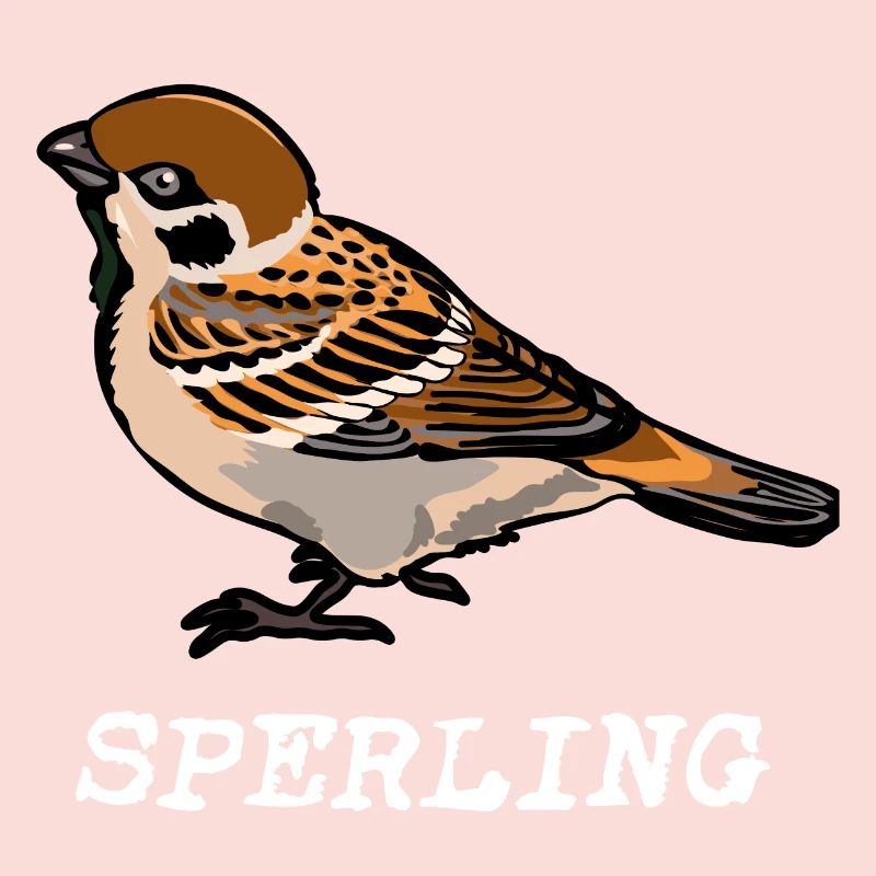 Sperling mit Name hell