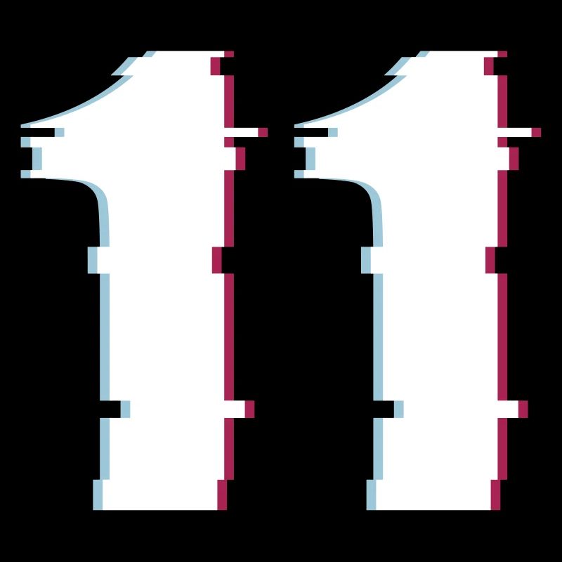 11 Eleven Eleven Number Effect Number déformé
