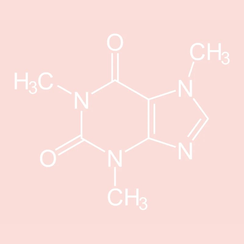 Caffeine molecule structural formula