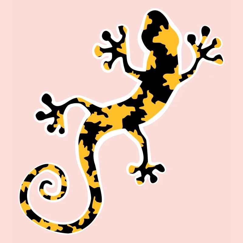 Gelb und Schwarz beschmutzter Leopardgecko