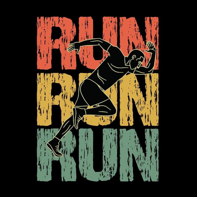Run Run Run Vintage Running Guy