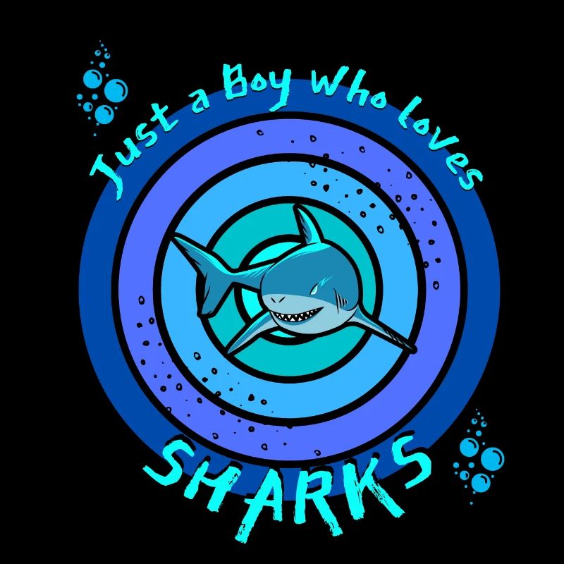 Juste un garçon qui aime les requins. Requin