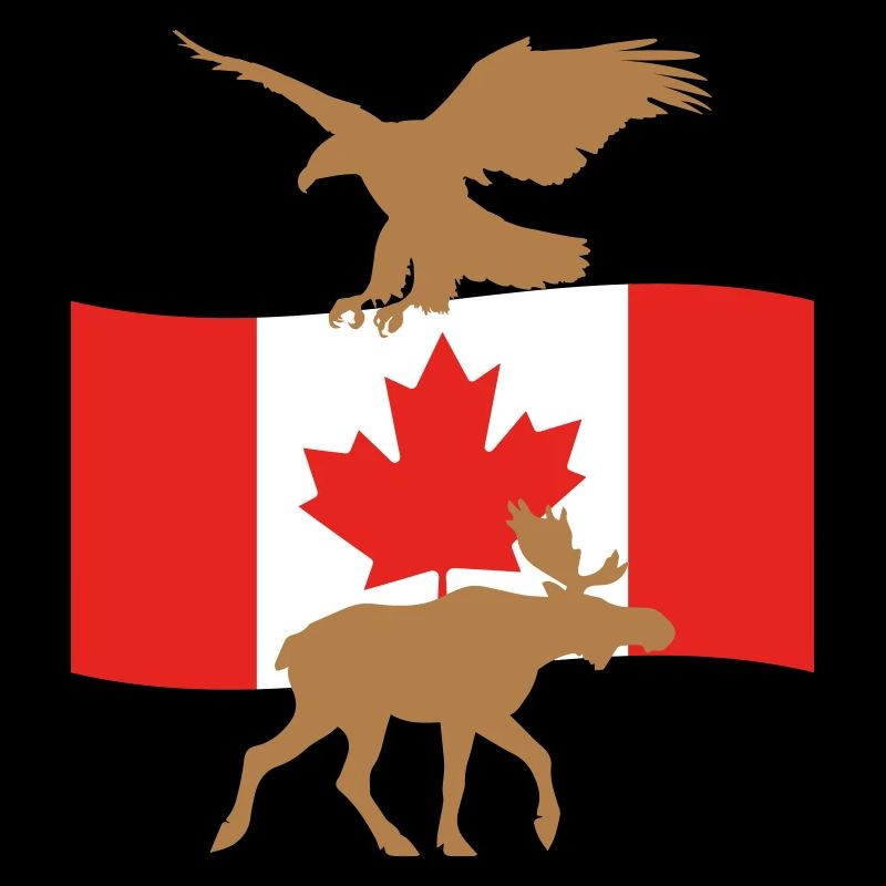 Aigle wapiti drapeau du Canada