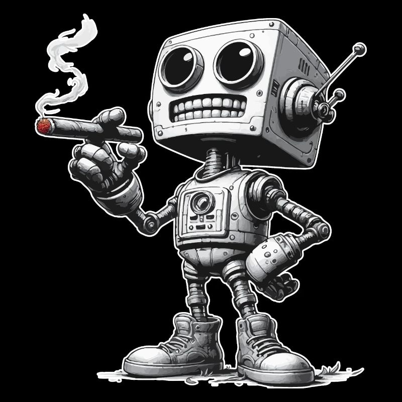 Robot with cigar