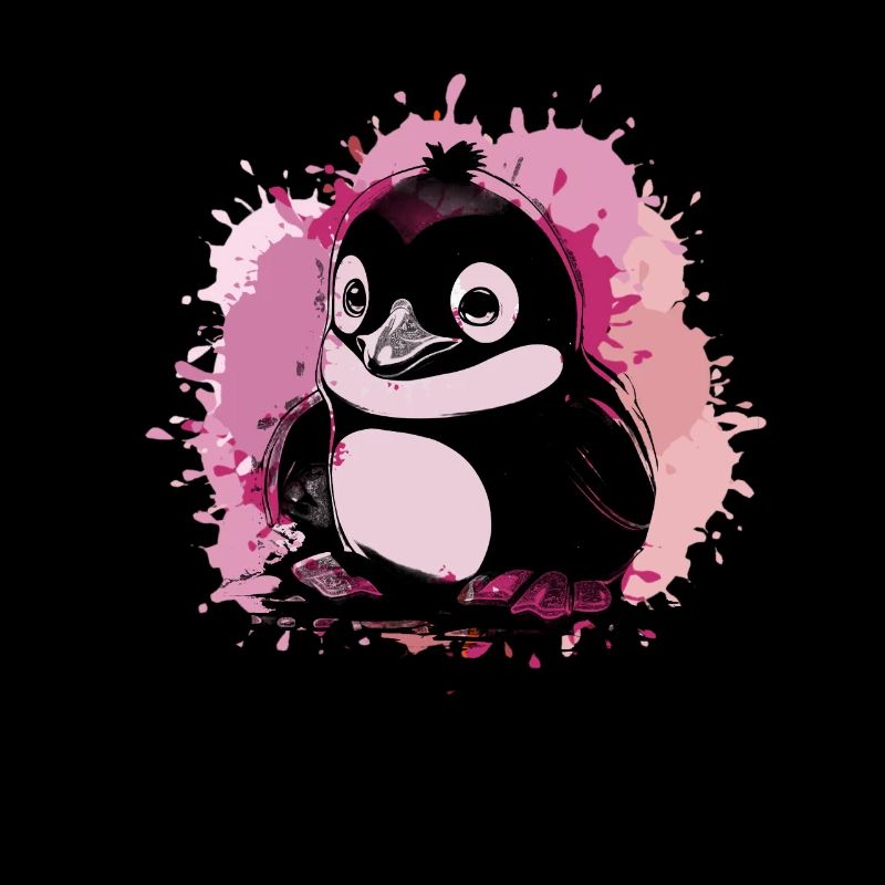 pingouin, bébé pingouin, bébé pingouin, graffiti