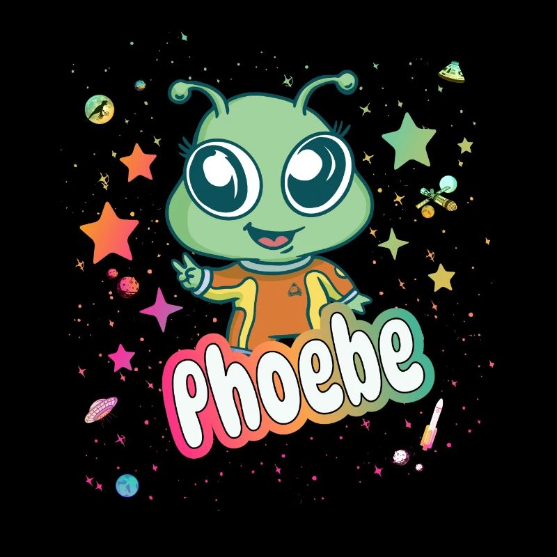 PHOEBE - Schöner Mädchen Name mit süßem Alien