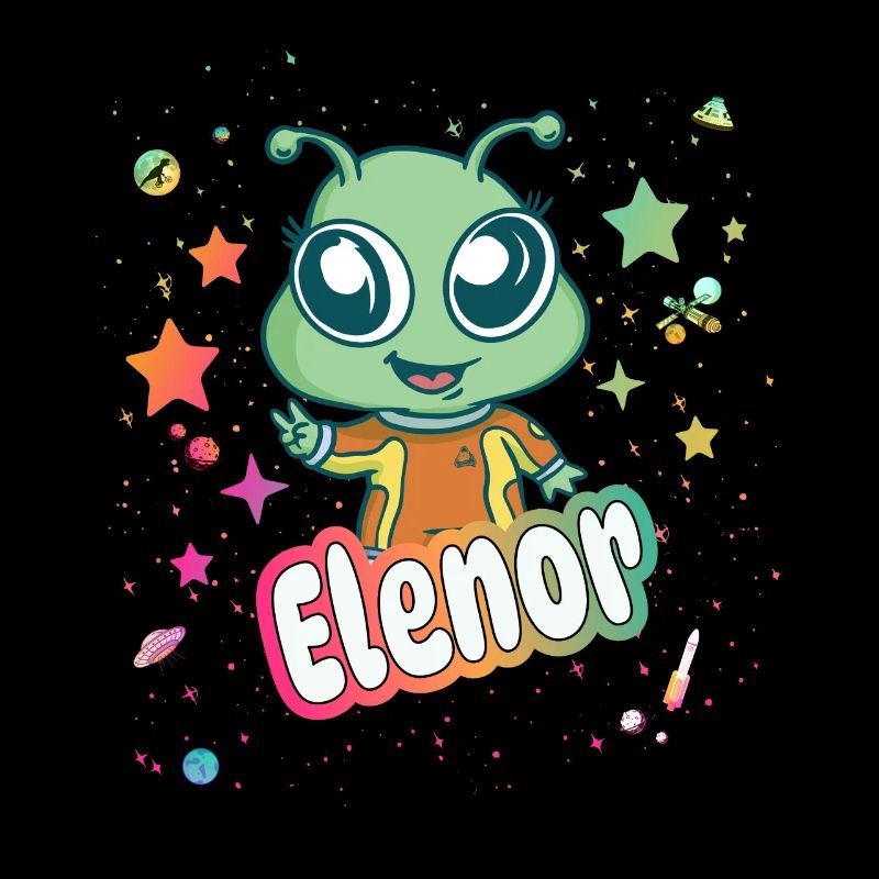 ELENOR - Schöner Mädchen Name mit süßem Alien
