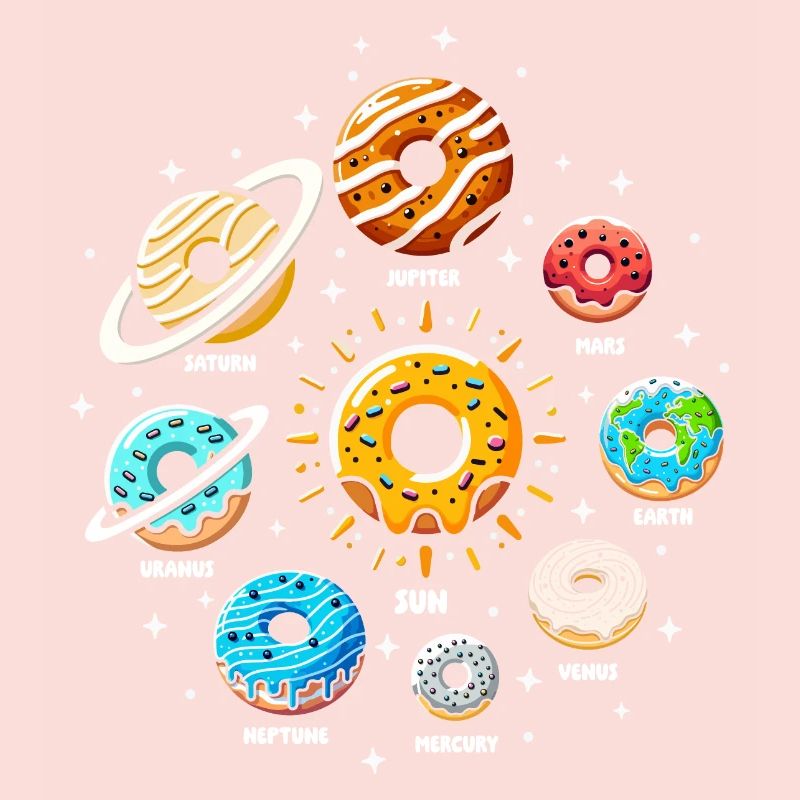 Fun and Delicious Donut Solar System