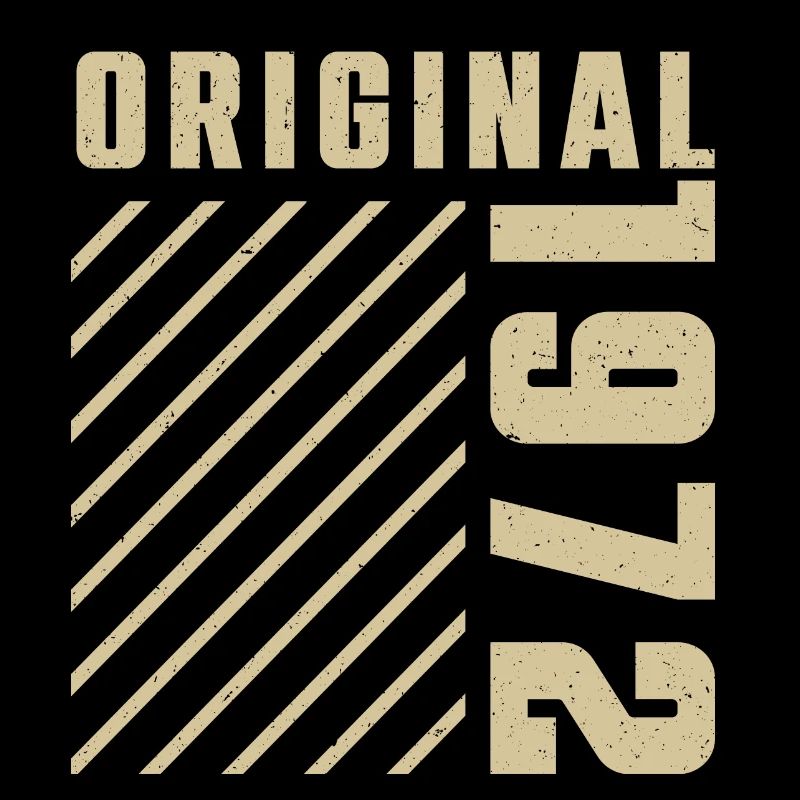 Original 1972 Authentic 1972 Vintage Bursdag