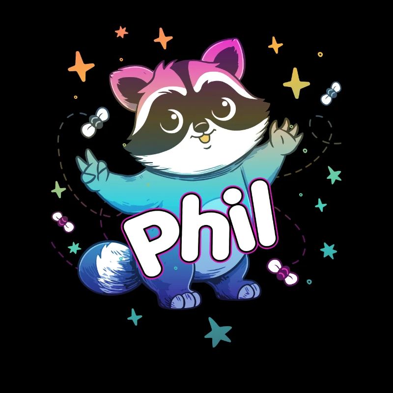 PHIL - Beau nom de garçon avec un raton laveur mignon