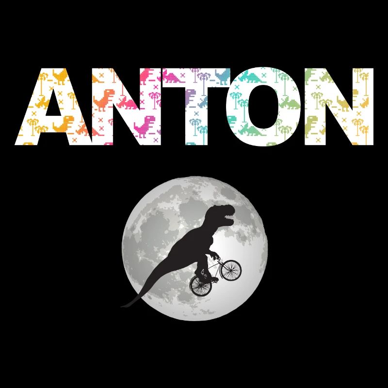 ANTON - Beautiful boy name with dinosaur