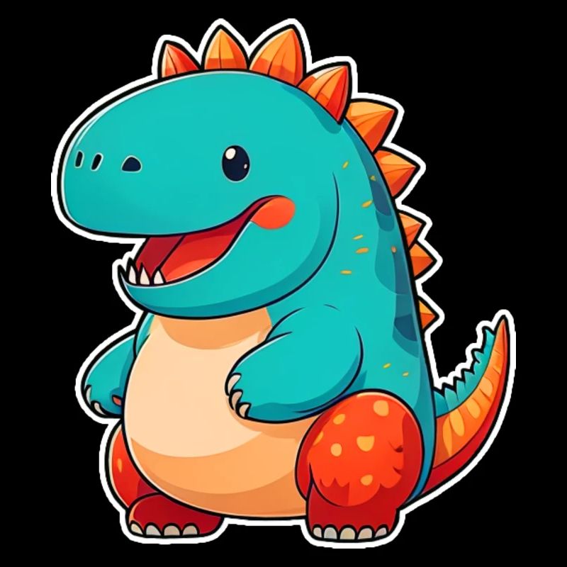 Dinosaure comique mignon