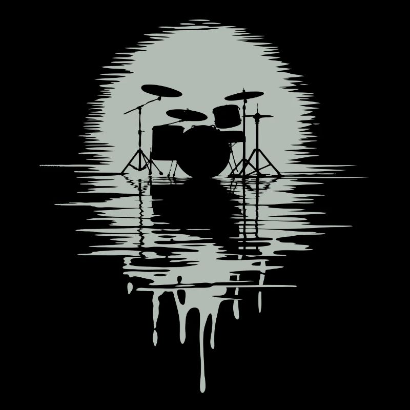 Batterie Silhouette Drum avec réflexion
