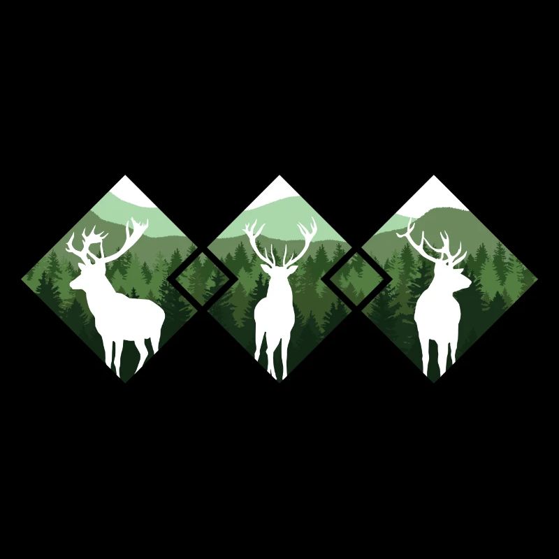 Jäger Bergsteiger Wanderer Hirsch