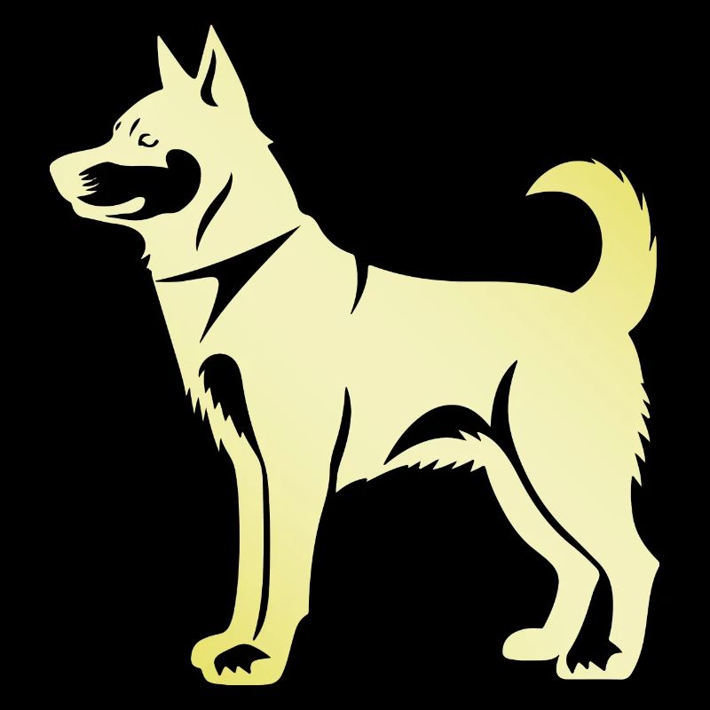 Silhouette de chien husky