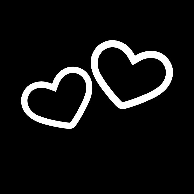 Two hearts heart white