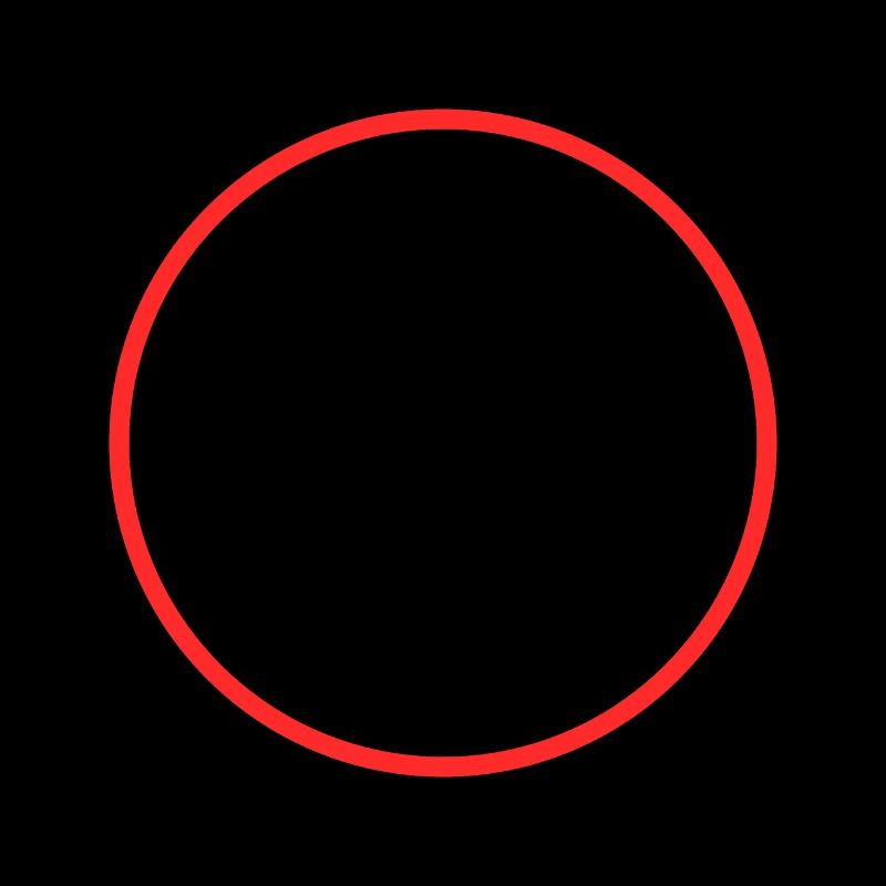 Circle Ring Shape Symbol Red