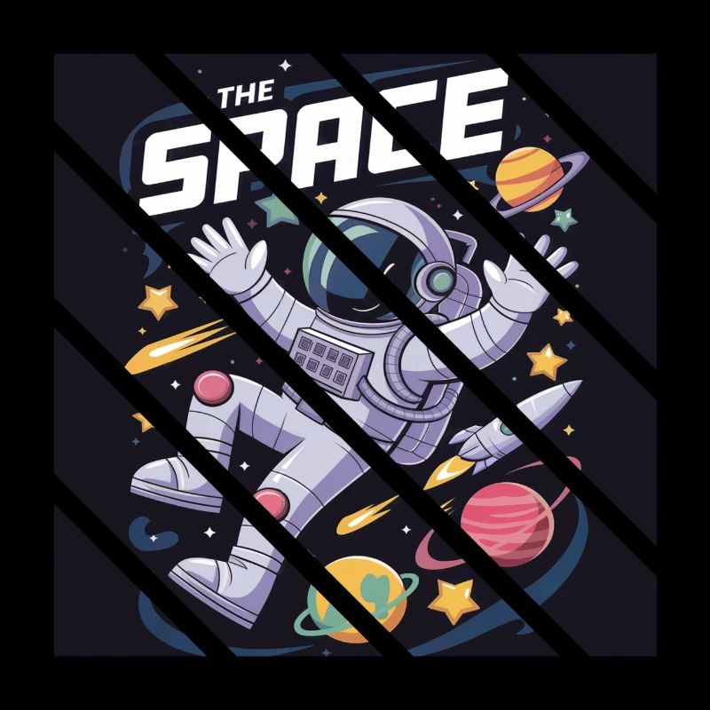 Rétro L’astronaute de l’espace Planètes spatiales