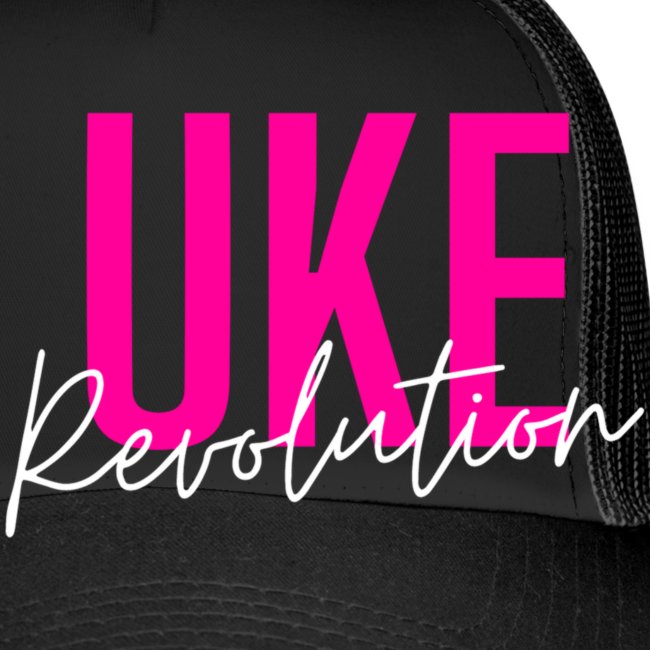 Front Only Pink Uke Revolution Name Logo