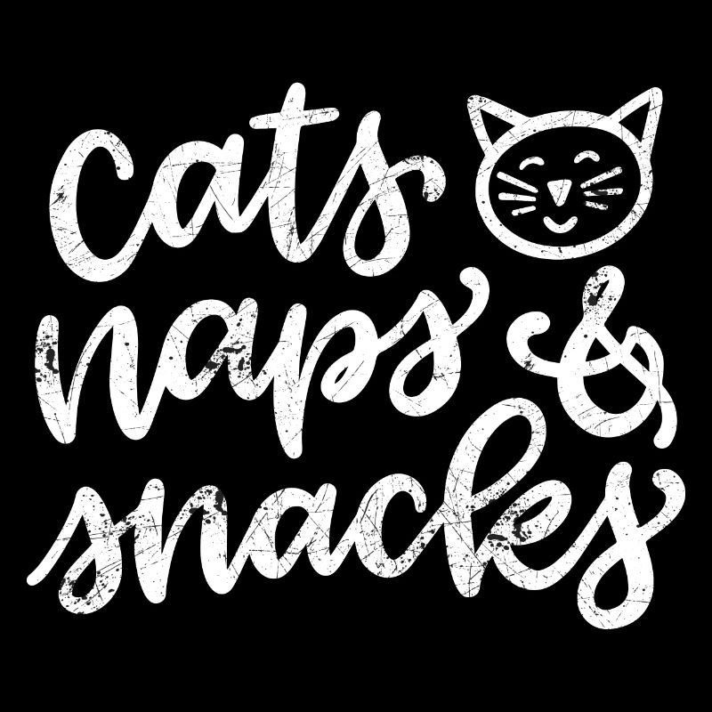 KATZEN NICKERCHEN SCHLAFEN SNACKS SÜß SPRUCH MOTIV