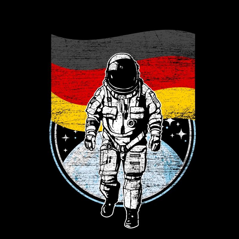 Allemagne drapeau dans l'espace des astronautes Lune