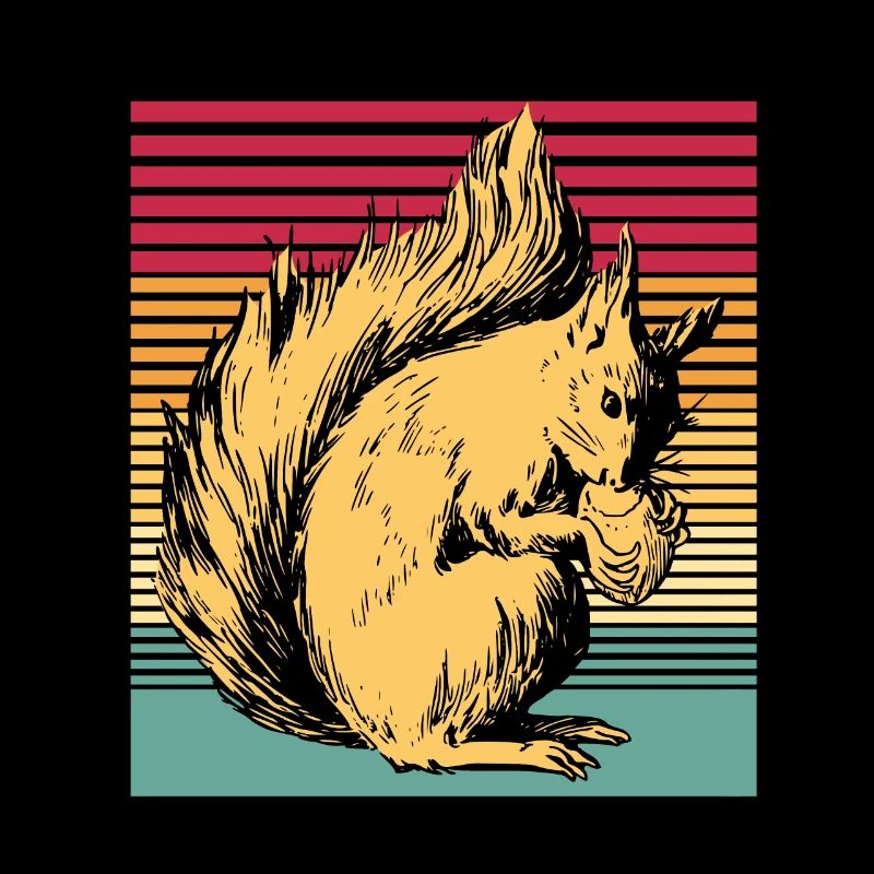 Retro squirrel cute animal gift nuts