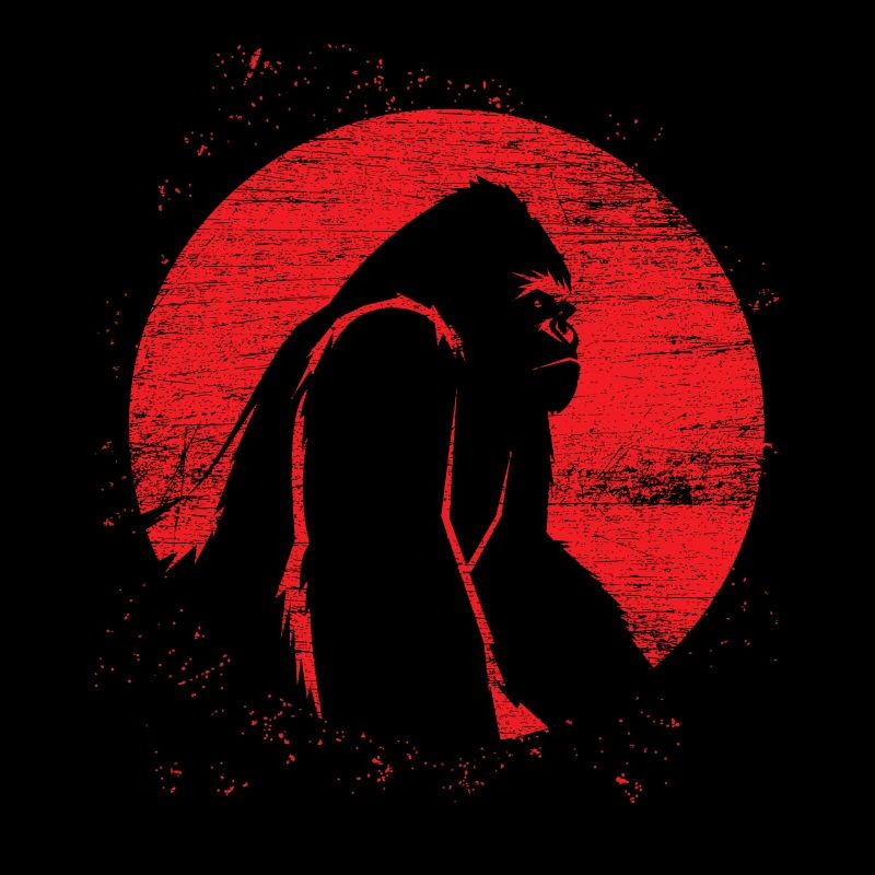 Monkey Gorilla Moon Primate Animal Gift