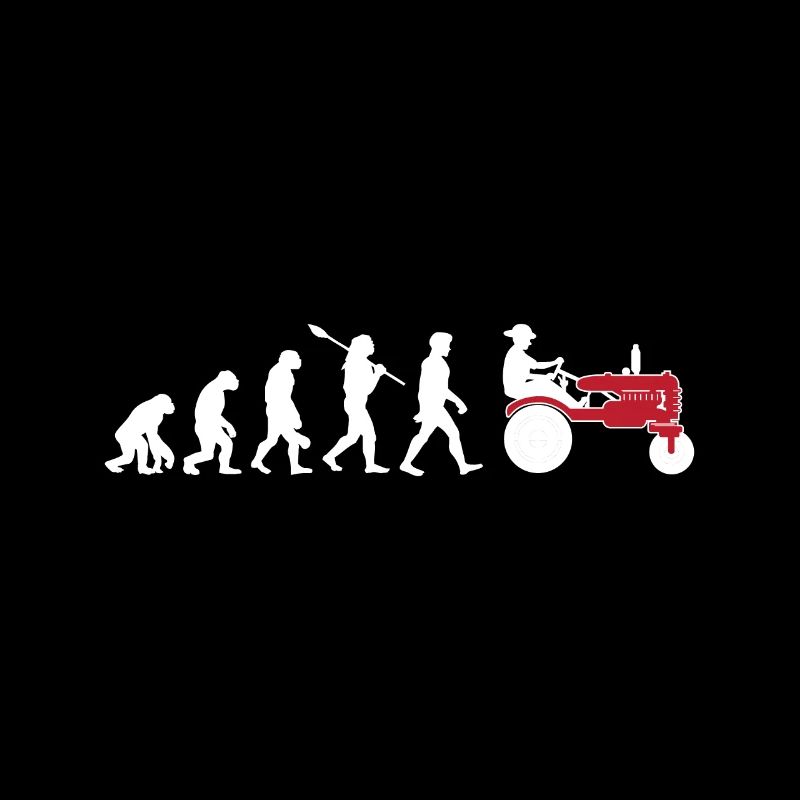 Evolution Bauer Farmer Traktor Geschenk Landwirt