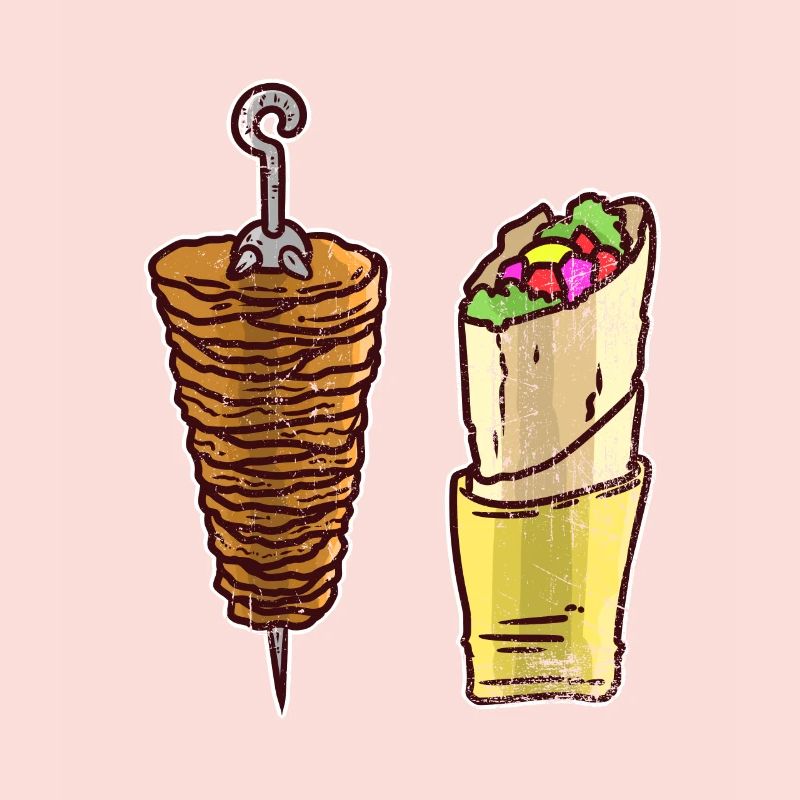 Döner Kebab Restaurant Lebensmittel Geschenk