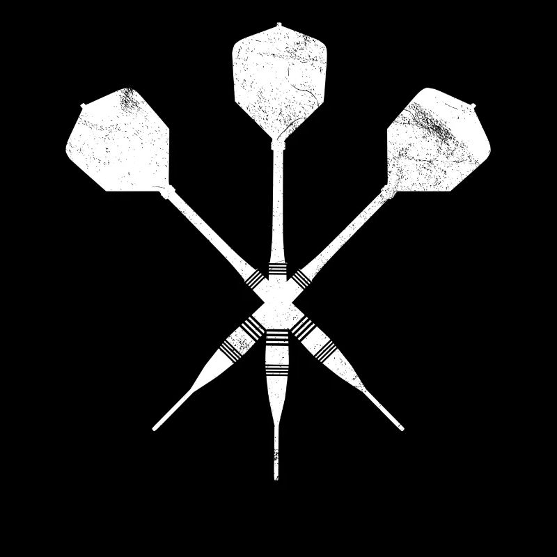 Dart Pfeile Vintage TShirt Grarik Design Geschenk