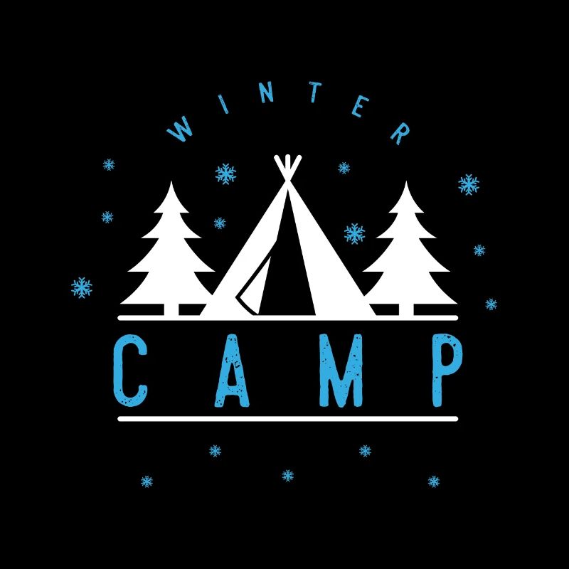 Winter Camp Tent Mountains Valley Forest Gift
