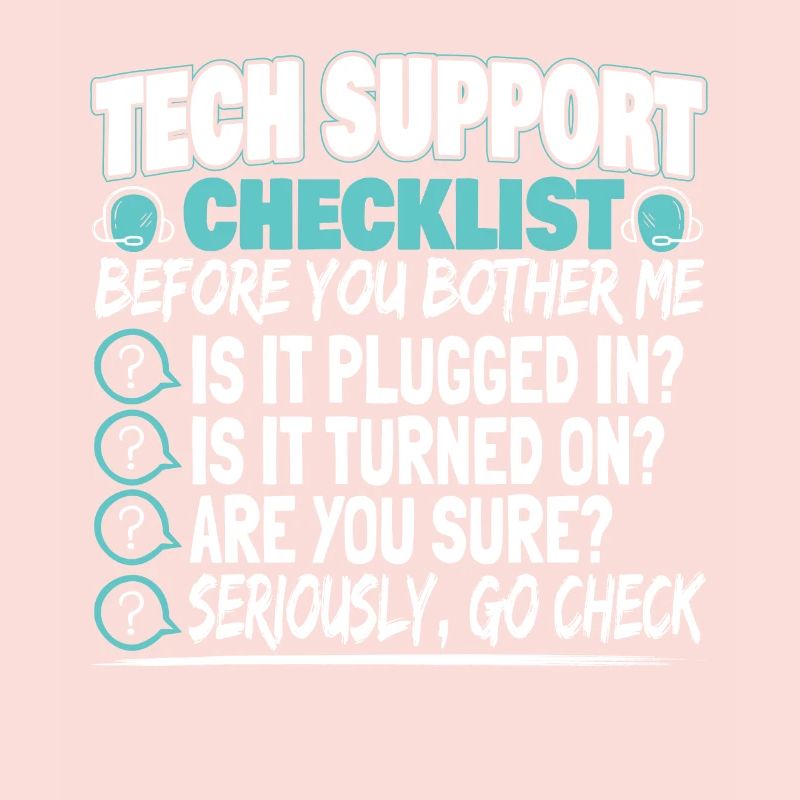 Tech Support Checklist Administrator Technician