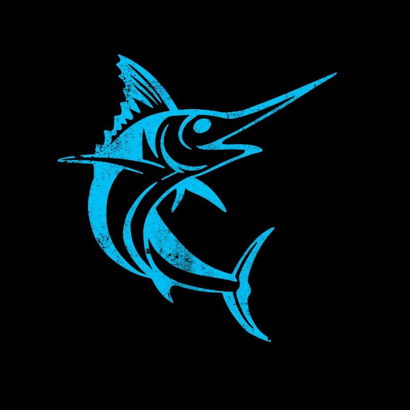 Dearadh Bronntanais Ainmhithe Éisc Blue Marlin