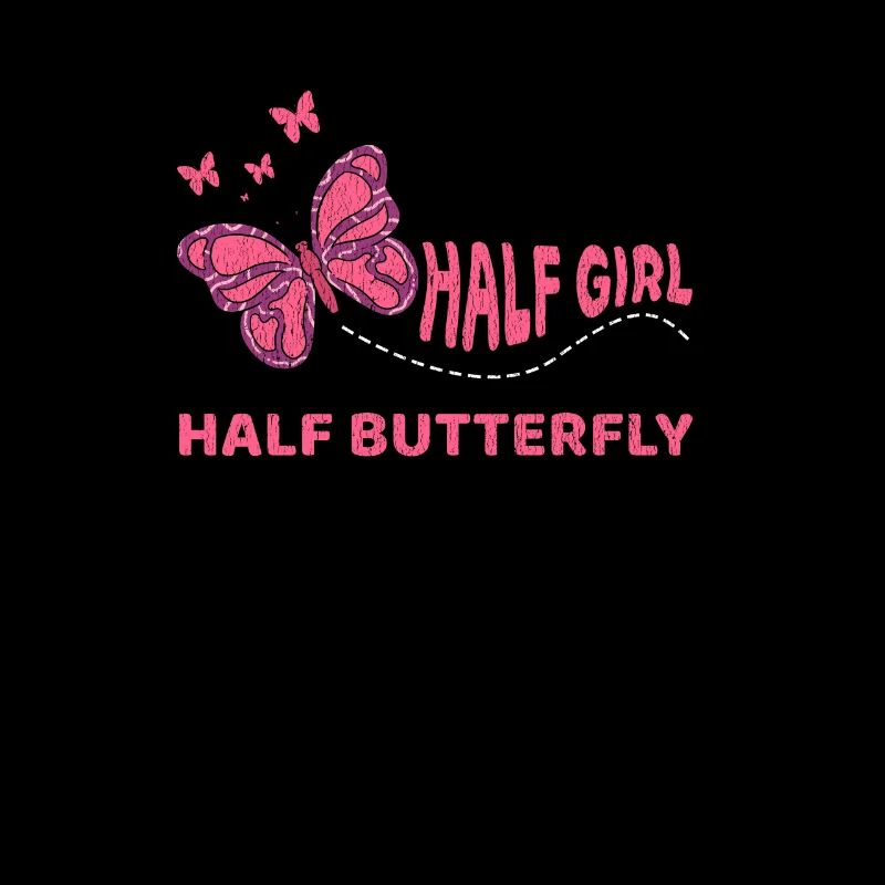 Fille papillon rose