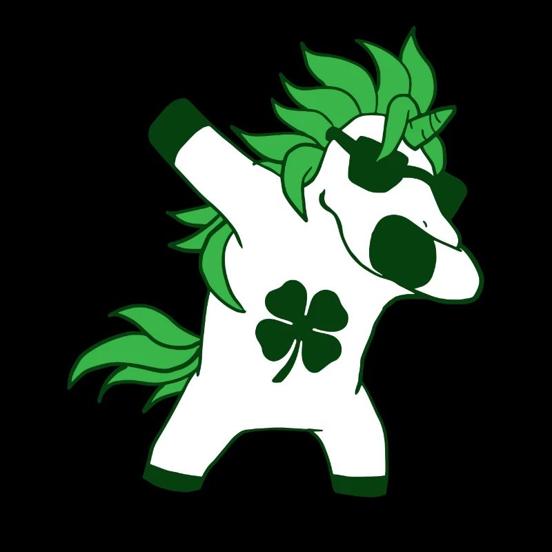 Le jour de la Saint Patrick dabs shamrock licorne