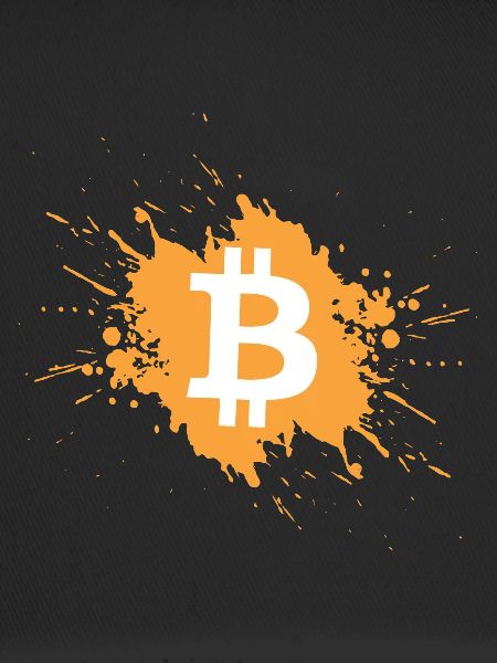 Bitcoin Kryptowährung Krypto Farbklecks