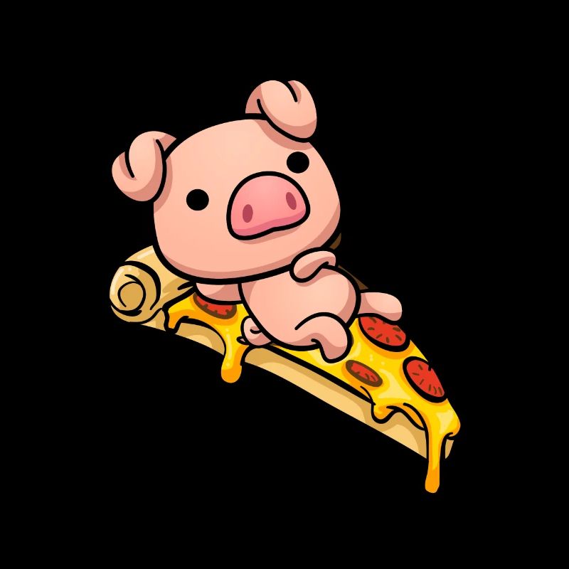 Schweineliegende Pizza Süßes Geschenk
