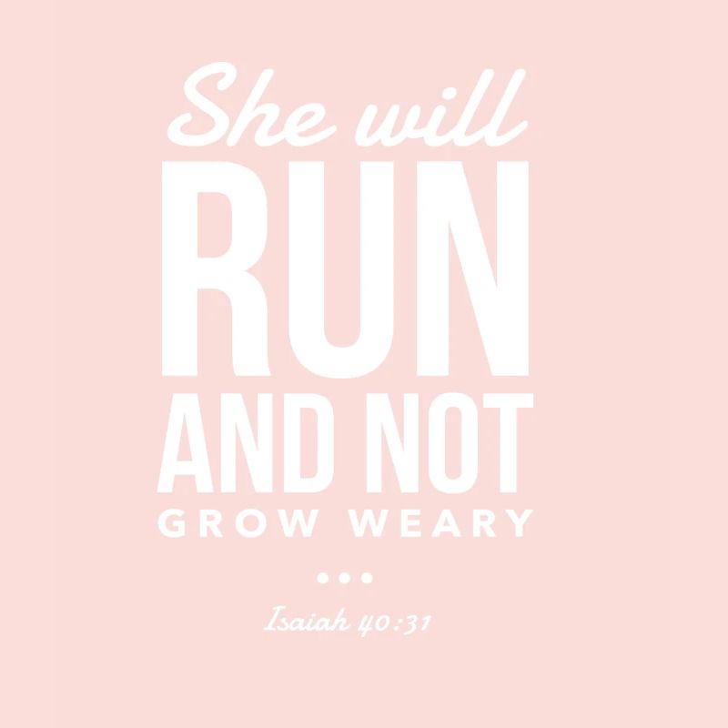Conception chrétienne Bible Verse Run Pas se lasser